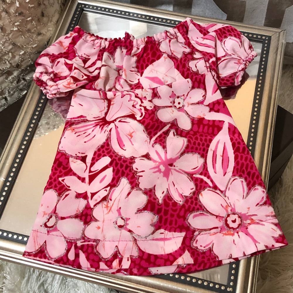 American Girl Doll Pink Floral Dress